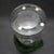 1989 Lalique Tanega Green Frosted & Clear Crystal Leaf Vase in Original Box For Sale In Tampa - Image 6 of 11