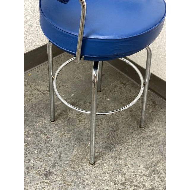Circa 1970's Le Corbusier Style Bar Stool For Sale In San Francisco - Image 6 of 12