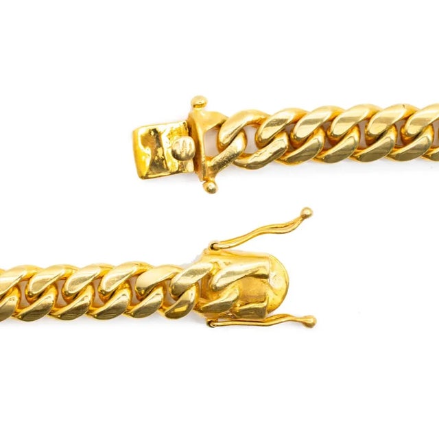 925 Sterling Silver Gold Plated Link Chain For Sale In Houston - Image 6 of 7