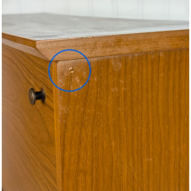 Mid 20th Century Modern Walnut Drop Front Dry Bar Cabinet For Sale - Image 14 of 14