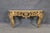 French Louis XV Style Carved Walnut Giltwood Console Table With Marble Top For Sale In Philadelphia - Image 6 of 11