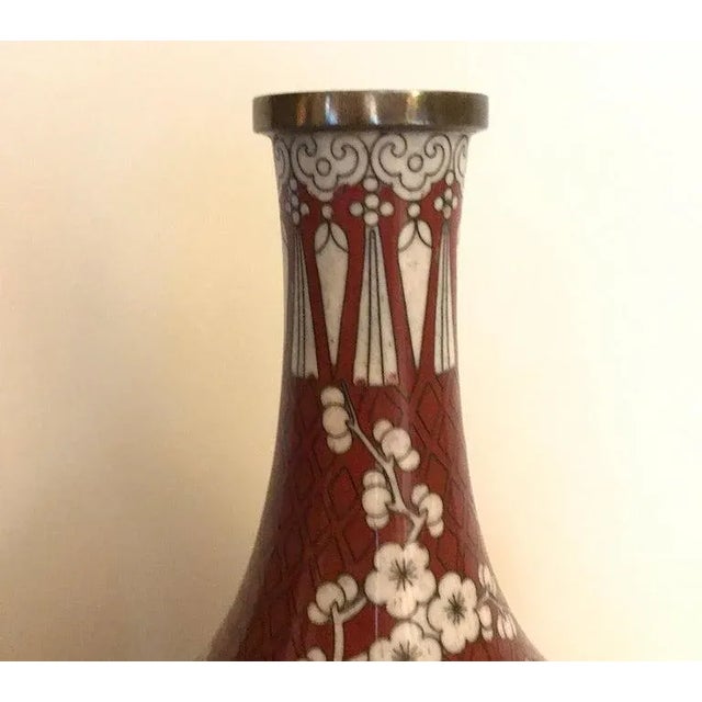 A Pair of Antique Chinese Cloisonné Gord Form Vases, Circa 1900 For Sale - Image 9 of 12