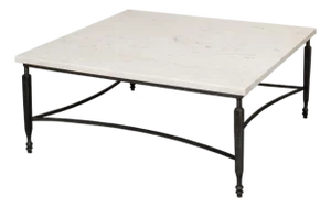 Square Minimalist Marble Top Coffee Table