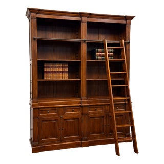 Large English Bookcase in Oak For Sale