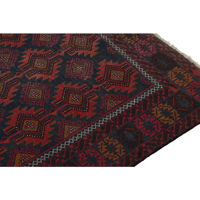 Rug & Kilim’s BaluRug & Kilim’s Baluch Tribal Rug With Burgundy and Navy Blue Geometric Patterns For Sale In New York - Image 6 of 8