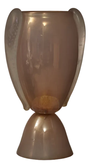 Italian Pink Blown Murano Glass Table Lamp, 1980s