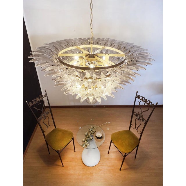 Palmette Ceiling Light with Smoked Glasses, 1990s For Sale - Image 14 of 18