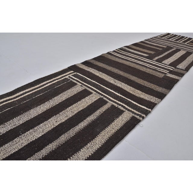 Black Vintage Anatolian Wool Kilim For Sale - Image 10 of 10