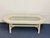 Late 20th Century Late 20th Century Vintage Oval White Wicker Coffee Table With Glass Top For Sale - Image 5 of 7