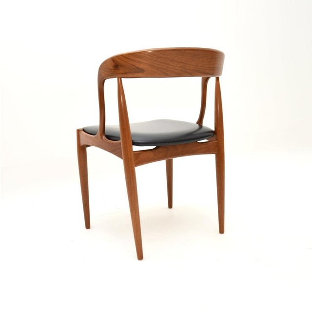Black Vintage Danish Teak Dining Chairs from Johannes Andersen, 1960s, Set of 8 For Sale - Image 8 of 11