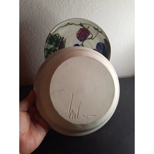 This is an EXQUISITE Artist Signed Art Studio Pottery Set of 8" Bowl & Plate Set. Procured at auction BOX 30