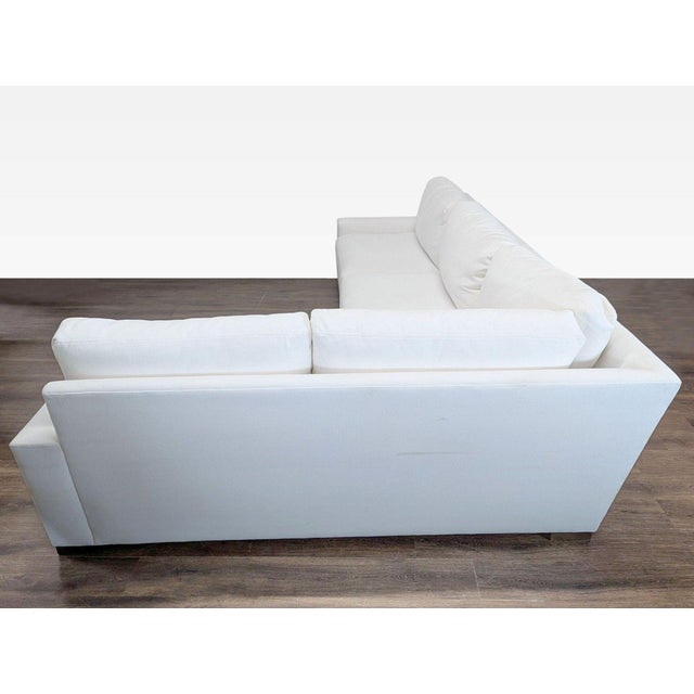Restoration Hardware Restoration Hardware Maxwell White Sectional Sofa - Modern L-Shaped Couch For Sale - Image 4 of 15