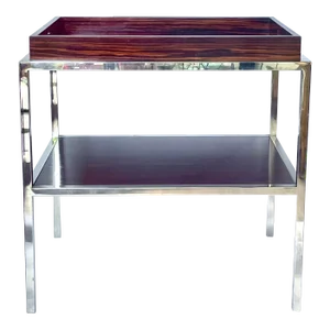 Vintage Macassar Ebony & Chrome Bar