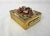 Metal Antique Chinese Brass Box With Semi-Precious Stones For Sale - Image 7 of 12