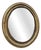 Napoleon III Oval Mirror Gilded with Gold Leaf Wood and Stucco For Sale