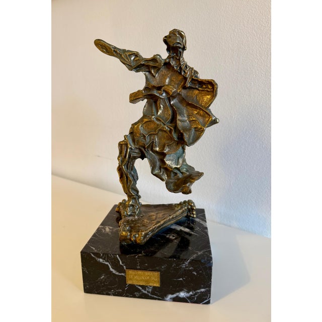 Salvador Dalí­, Large Original Surrealist Bronze Marble Sculpture Alma Del Quijote Salvador Dali For Sale - Image 12 of 18