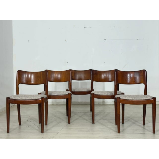 Very nice chairs from Henning Kjarnulf / Denmark. • Danish Design • 1960s • freshly upholstered fabric • good condition •...
