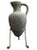 1960s Elongated Terra Cotta Vase on Metal Stand For Sale In Los Angeles - Image 6 of 6