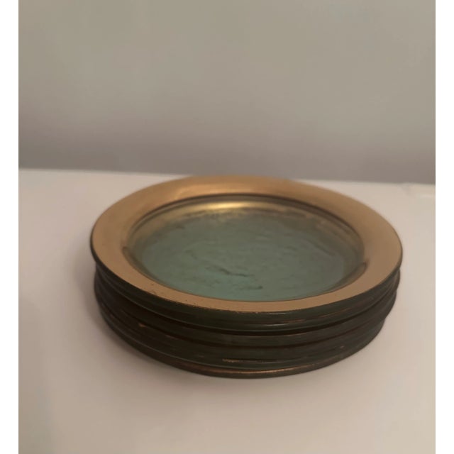 Mid-Century Modern Annieglass, 6 Appetizer or Dessert Plates 7" in Diameter For Sale - Image 3 of 6