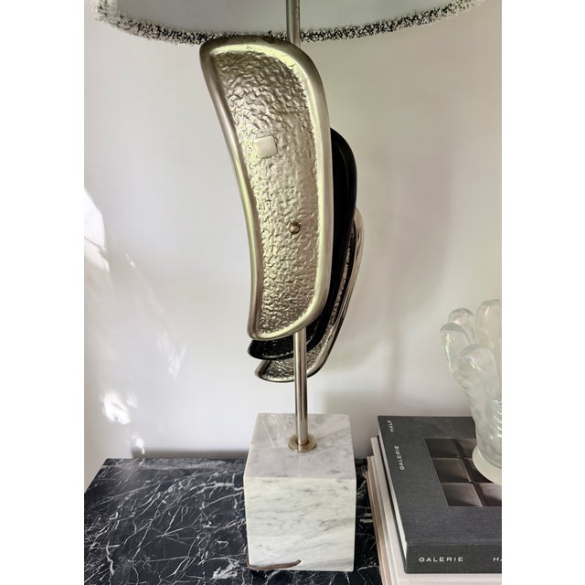 1960s Laurel Lamp Company Sculptural Table Lamp With Custom Bisson Bruneel Shade For Sale - Image 10 of 15