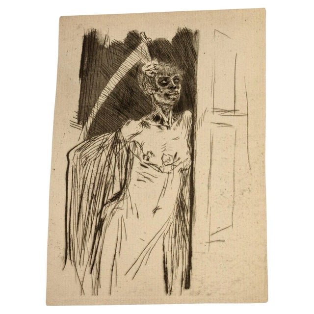Felicien Rops, Figurative Scene, Original Etching, 19th Century For Sale - Image 6 of 6