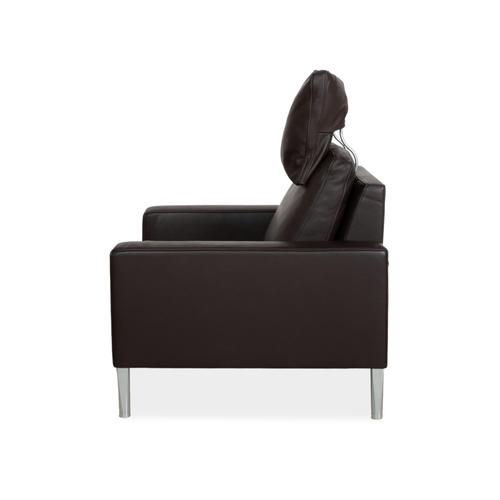 Black Leather Chair from FSM For Sale - Image 11 of 12