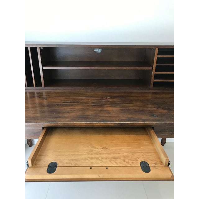 Pottery Barn Printers Writing Desk With Drawer and Letter File For Sale - Image 9 of 12