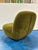 Modern Cloud Swivel Chair with Sage Green fabric. Showroom floor sample.