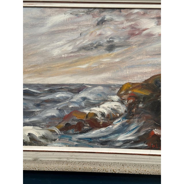 Holger Almquist, Sea, 1950s, Oil on Canvas, Framed For Sale - Image 14 of 18