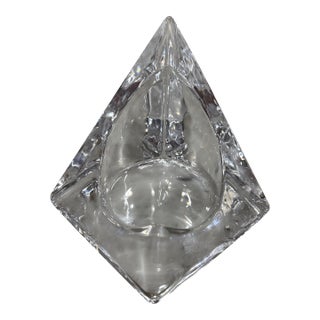 Vintage Crystal Wine Coaster Designed by Tord Kjellström, Sweden. Bar Cart Glam, Vintage Barware, Palm Beach Regency & Grandmillennial- See Pics! For Sale
