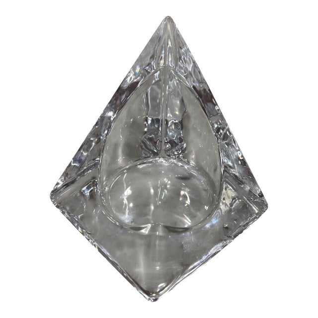 Vintage Crystal Wine Coaster Designed by Tord Kjellström, Sweden. Bar Cart Glam, Vintage Barware, Palm Beach Regency & Grandmillennial- See Pics! For Sale