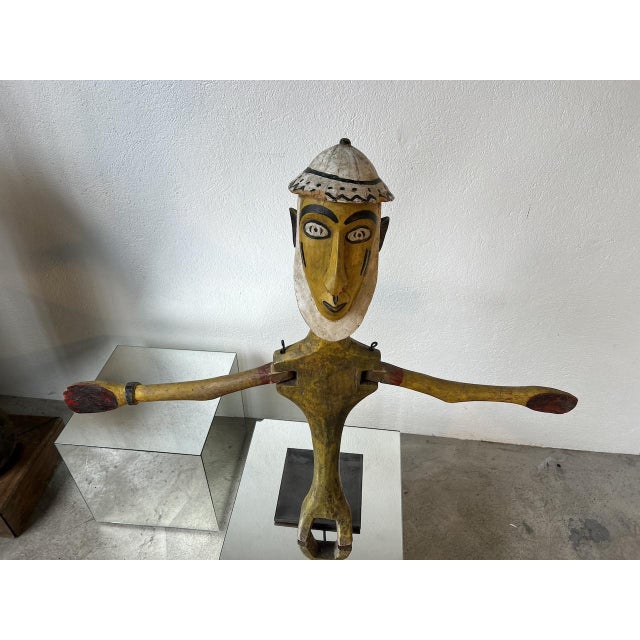 1950s Bambara Puppet Figurine, 1950s, Paint and Wood For Sale - Image 5 of 18