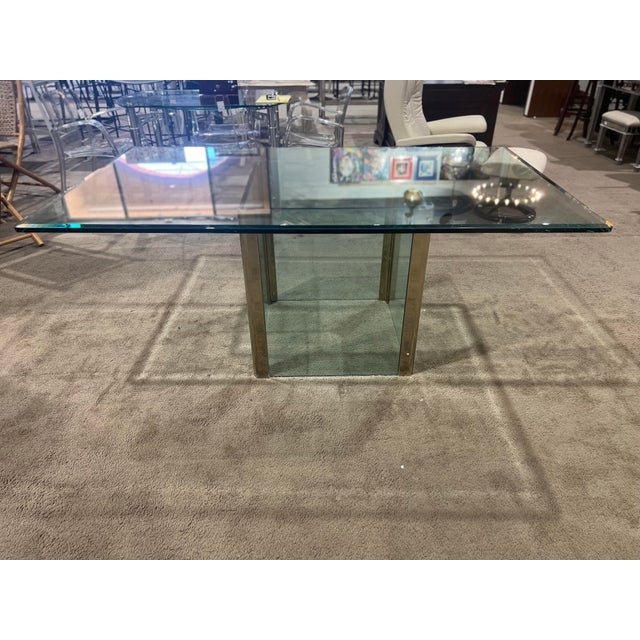 Late 20th Century Glass Dining Table For Sale - Image 4 of 11