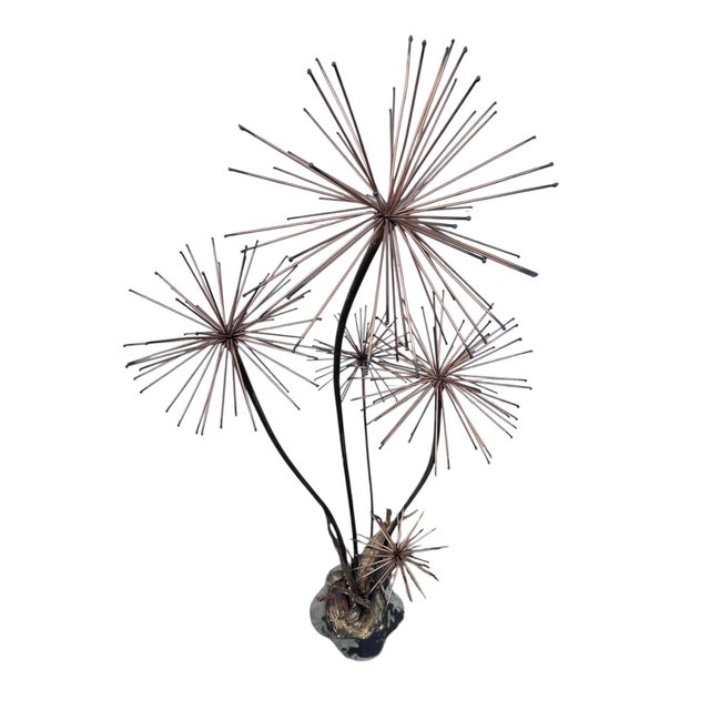 Silas Seandel signed Starburst Floor Sculpture Dramatic signed metal floor sculpture by noted New York artist and designer...