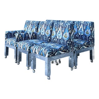Vintage Boho Paul Evans Cityscape Chrome Dining Chairs - Set of 6 For Sale