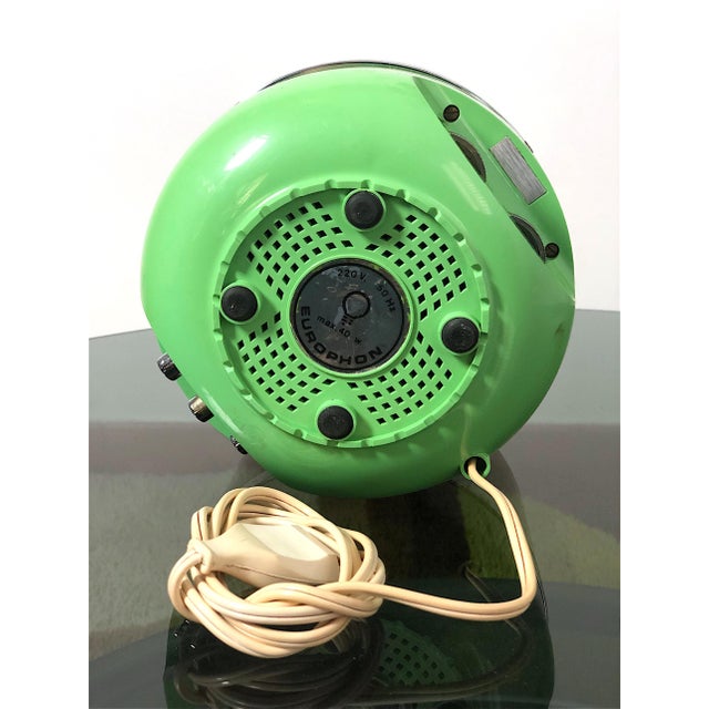 1970s Space Age Italian Europhon Table Lamp Green by Adriano Rampoldi, 1970s For Sale - Image 5 of 6