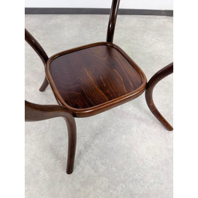 Art Nouveau Bentwood Card Table Model No. 8 from Gebrüder Thonet, 1920s For Sale - Image 9 of 12