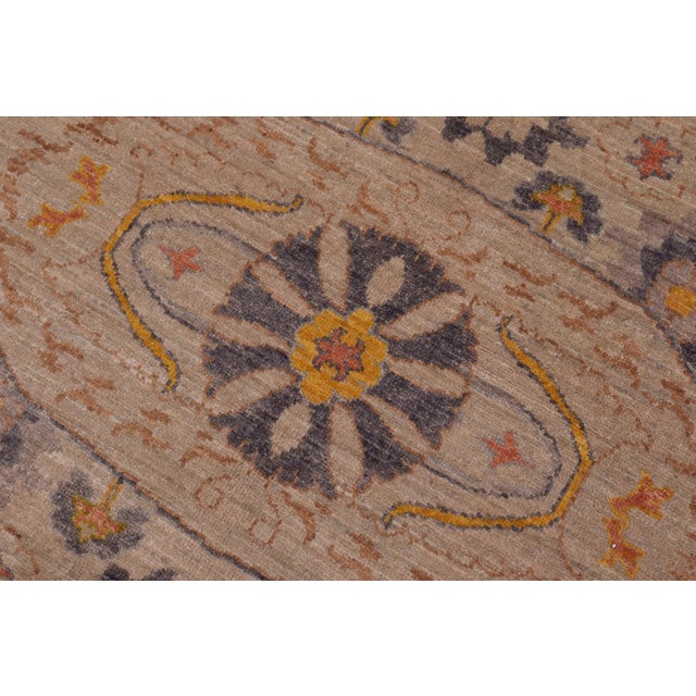 Boho Chic Boho Chic Ziegler Gray Green Hand-Knotted Wool Rug - 9'1'' X 11'8'' For Sale - Image 3 of 8