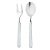Contemporary Mepra Fantasia 2-Piece Serving Set (fork & Spoon), Light Blue For Sale - Image 3 of 3