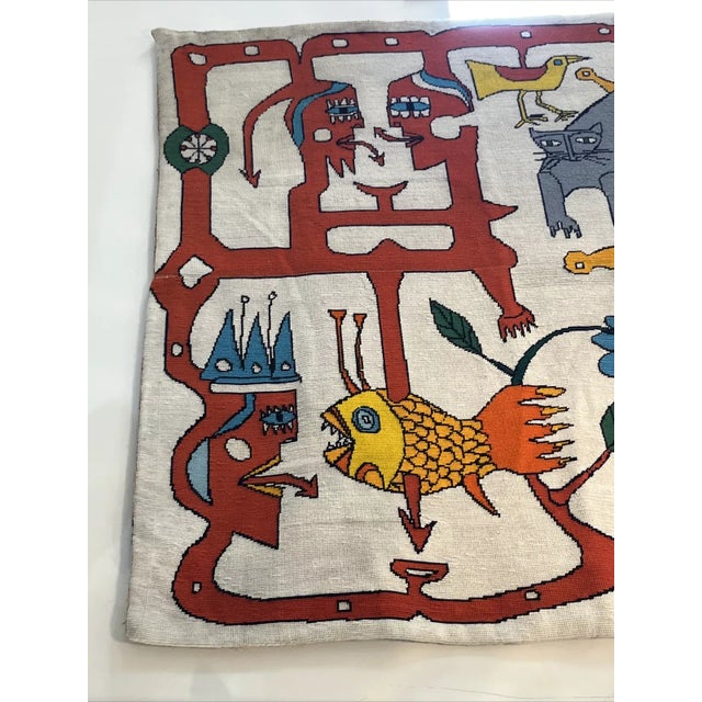 1970s 1973 Carlos Páez Vilaró Abstract Art Modernist Paez Vilaro Tapestry For Sale - Image 5 of 10