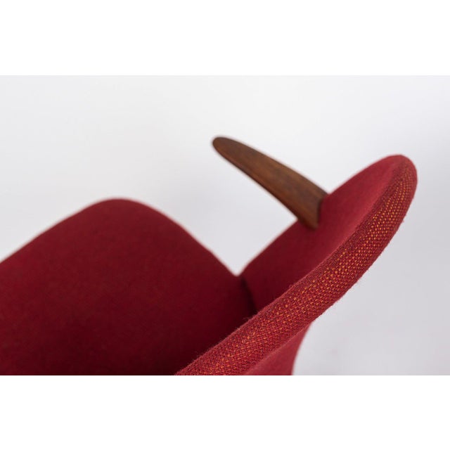 Red Danish Mid Century Modern Red Upholstery Lounge Chairs by Kurt Olsen, 1960s For Sale - Image 8 of 9