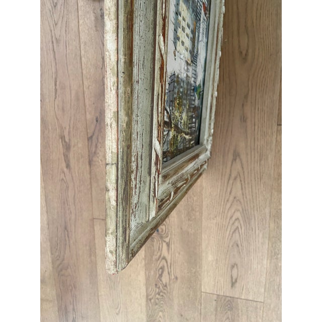 Vintage Parisian Street Scene Oil on Canvas For Sale - Image 11 of 14