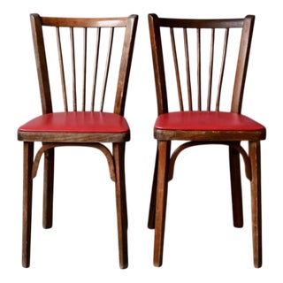 Vintage Bistro Chairs from Baumann, 1950s, Set of 2 For Sale