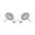 VRJewels 3.72ct Oval Aquamarine Diamond Halo Stud Earrings in 14k Gold- 2 Pieces For Sale - Image 9 of 15