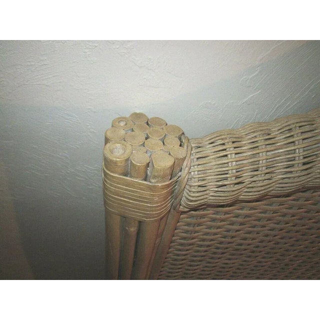 Rattan And Bamboo Beige Color Twin Headboard Set of Two Pre-Owned Good Condition Style: Tropical Color: Beige Dimensions:...