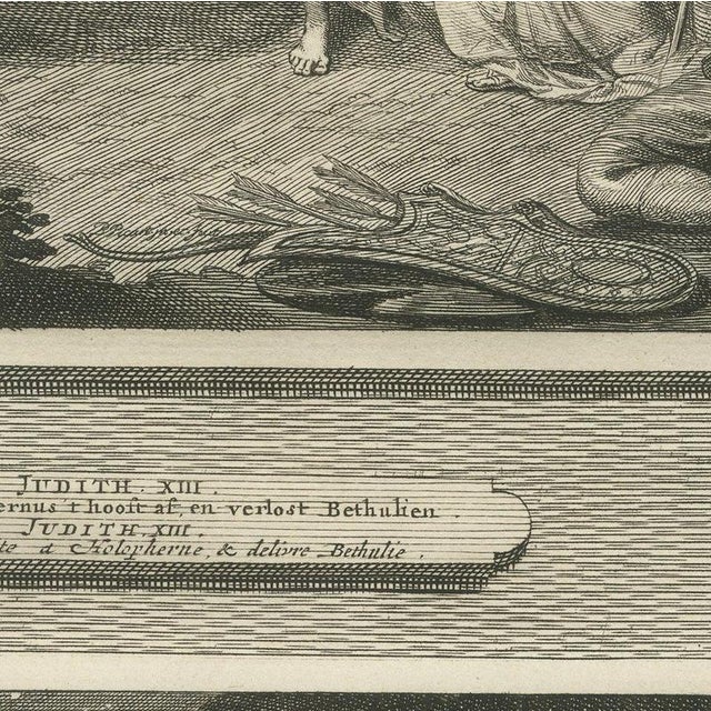 Pieter Mortier, Judith Before Holofernes and Judith Beheads Holofernes, 1700, Engraving For Sale - Image 4 of 12