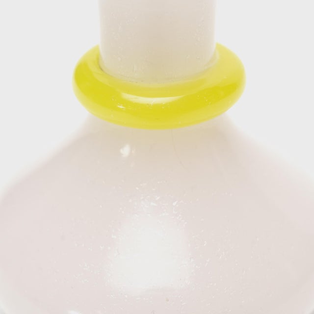 European Pair of Crazed Opaline Glass Bud Vases, C. 1930 For Sale In Chicago - Image 6 of 8