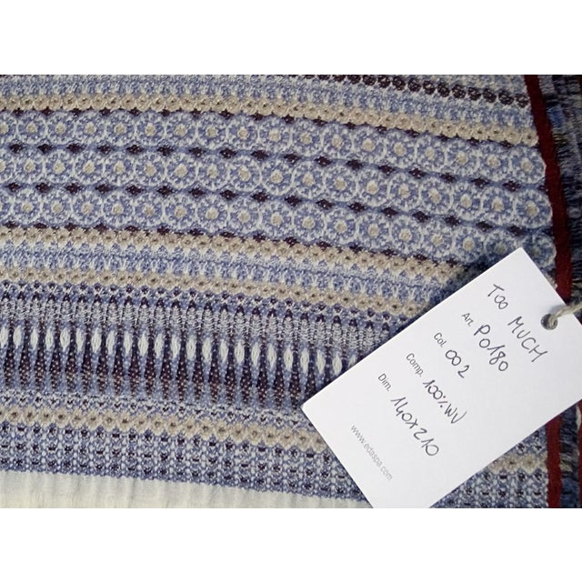 Contemporary Enzo Degli Angiuoni Eda "Too Much" Jacquard Throw, 100% Merino Wool — Italy For Sale - Image 3 of 3