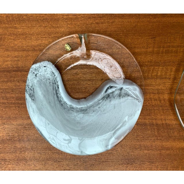 Vintage German Richartz Art Collection Glass Plate and Bowl by Hans Jürgen Richartz for Mathildenhütte, Solingen, Set of 2 For Sale - Image 4 of 18