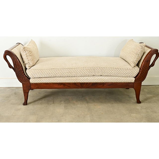 French 19th Century Empire Mahogany Daybed For Sale - Image 11 of 12